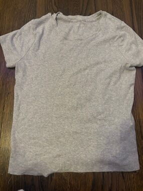 Light Gray Crew Neck Men's T-Shirt